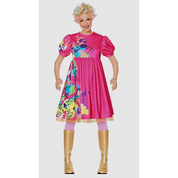 Weird Barbie The Movie Halloween Costume Adult Size Small 4-6 Cosplay New - Picture 1 of 5